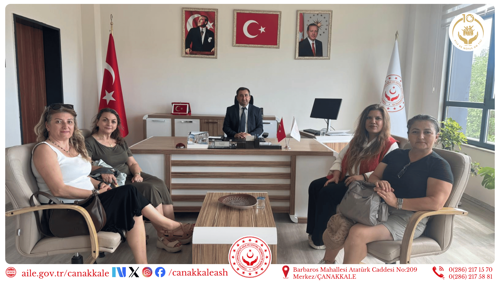 Çanakkale Koruyucu Aile ve Evlat Edinme Derneği’nden İl Müdürümüze Ziyaret
