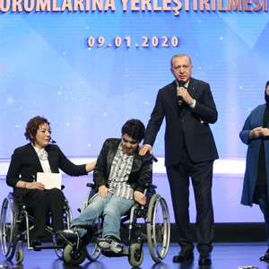 The placement of our young people who benefited from disabled and state protection in public  institutions was realized with the participation 	 of President ERDOĞAN and Minister SELÇUK  - fotoğraf 2