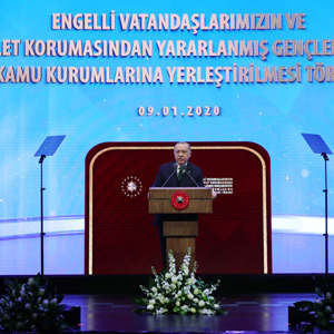 The placement of our young people who benefited from disabled and state protection in public  institutions was realized with the participation 	 of President ERDOĞAN and Minister SELÇUK  - fotoğraf 3