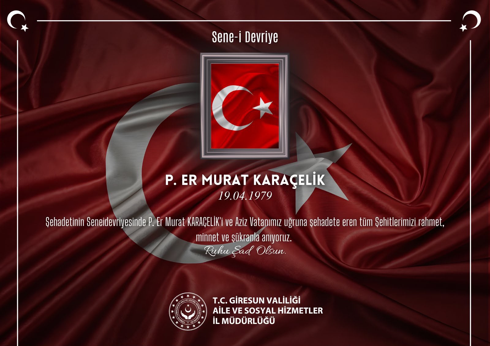 Kahraman Şehidimiz P. Er Murat KARAÇELİK’i Rahmet, Minnet ve Şükranla Anıyoruz