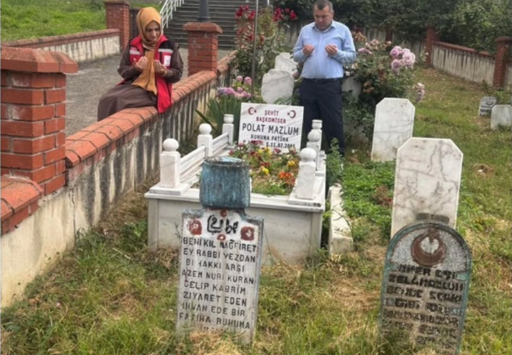 Şehit Başkomiser Polat Mazlum Kabri Başında Dualarla Anıldı.