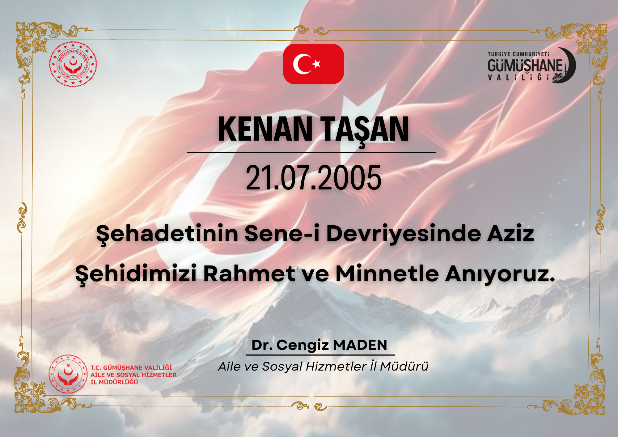 Şehidimizi Rahmetle Anıyoruz 
