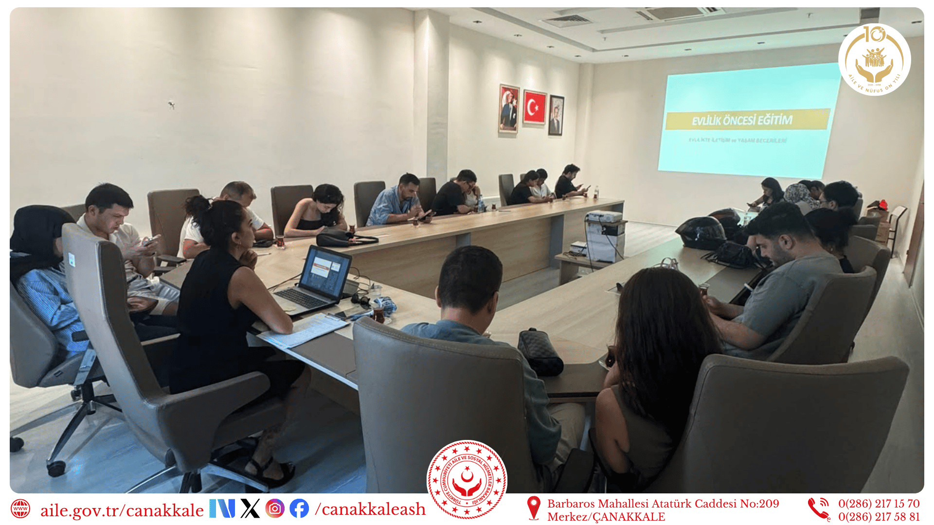 Çanakkale SHM'de Evlilik Öncesi Eğitimi Gerçekleştirildi