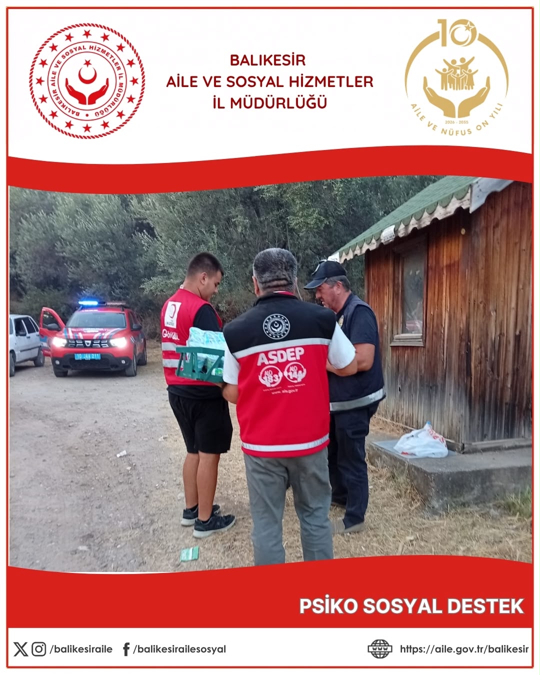 Altınoluk’taki Orman Yangınından Etkilenen Vatandaşlarımıza Psikososyal Destek