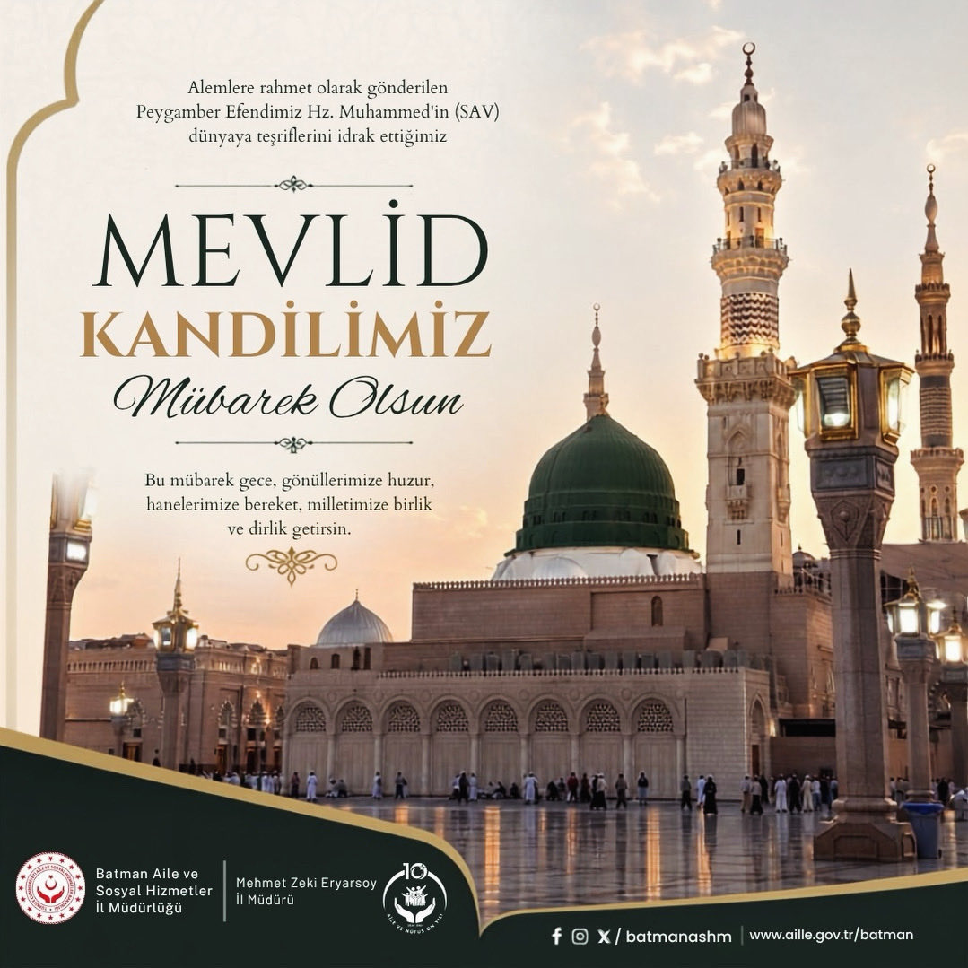 Mevlid Kandilimiz Mübarek Olsun.