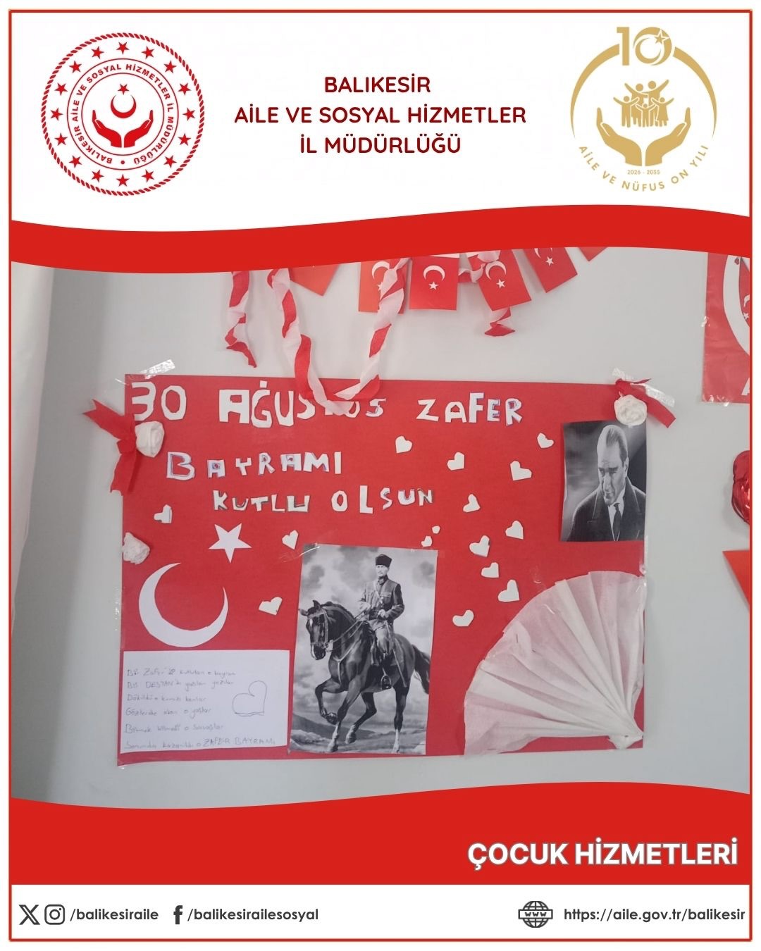 Bandırma Hicri Ercili Çocuk Evleri Sitesinde 30 Ağustos Zafer Bayramı Coşkusu Doyasıya Yaşandı
