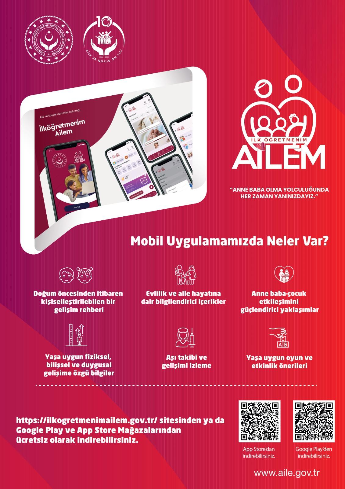 “İlk Öğretmenim Ailem” Mobil Uygulaması Ailelerin Yanında