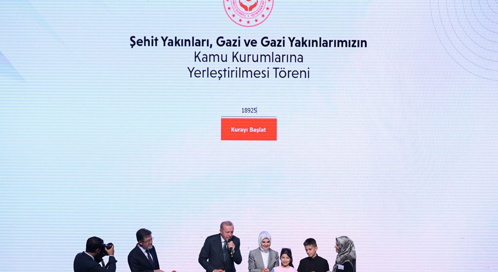 Gaziler Günü vesilesiyle 571 şehit yakını, gazi ve gazi yakınının kamuya ataması yapılacak