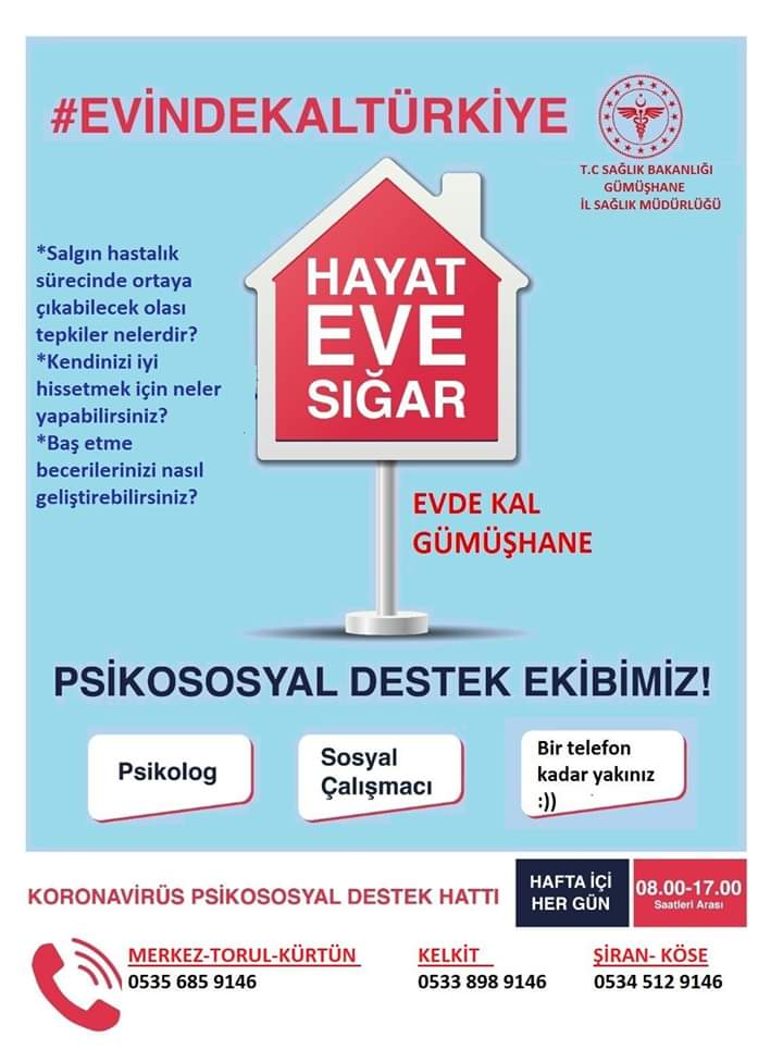 PSİKOSOSYAL DESTEK EKİPLERİMİZ GÖREVE HAZIR