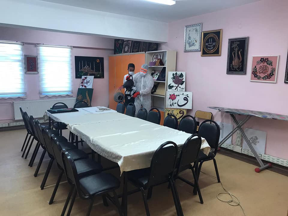 Ek hizmet binamızda dezenfekte işlemleri gerçekleştirilmiştir