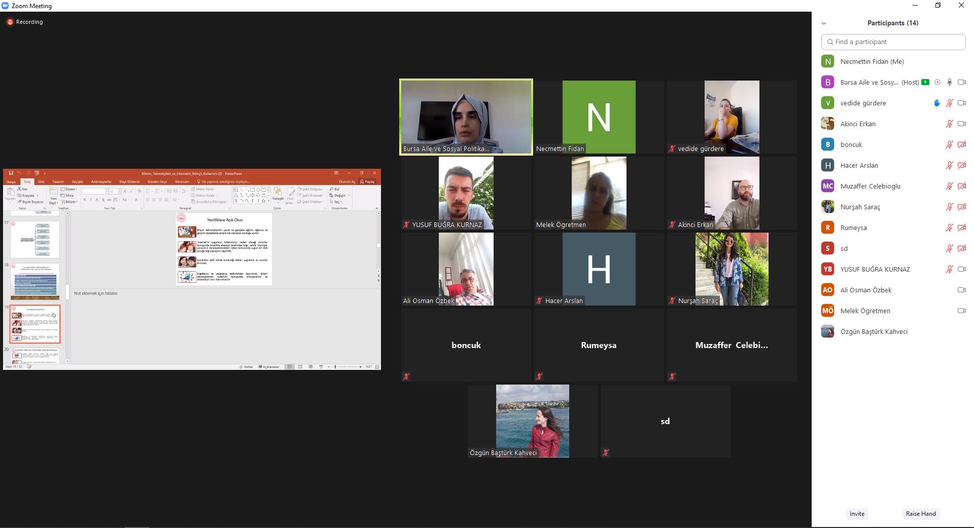 Bilişim Teknolojileri ve İnternetin Bilinçli Kullanımı Konulu Eğitim Verilmiştir