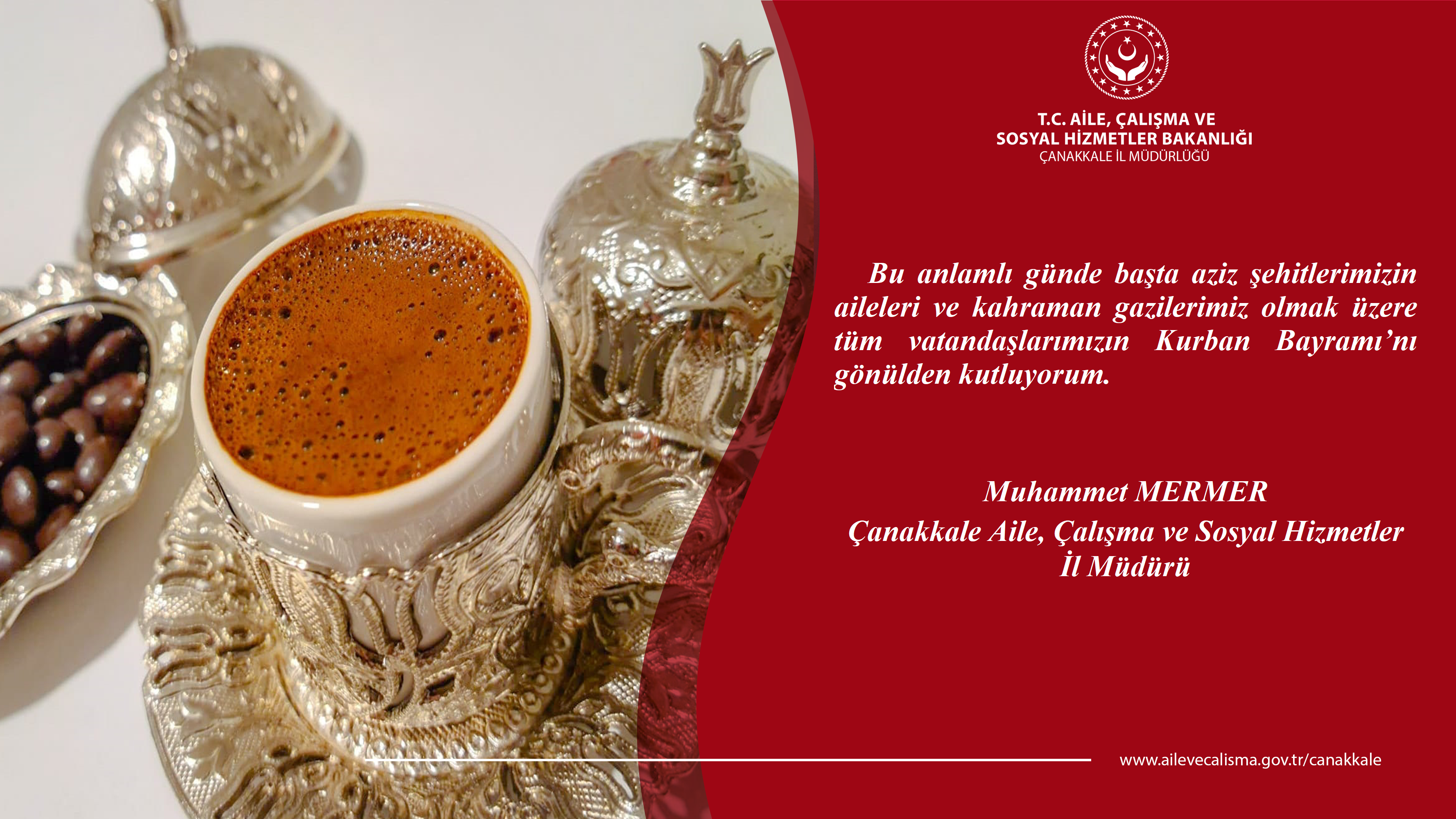 İl Müdürümüz Muhammet MERMER’in “Kurban Bayramı’’ Kutlama Mesajı