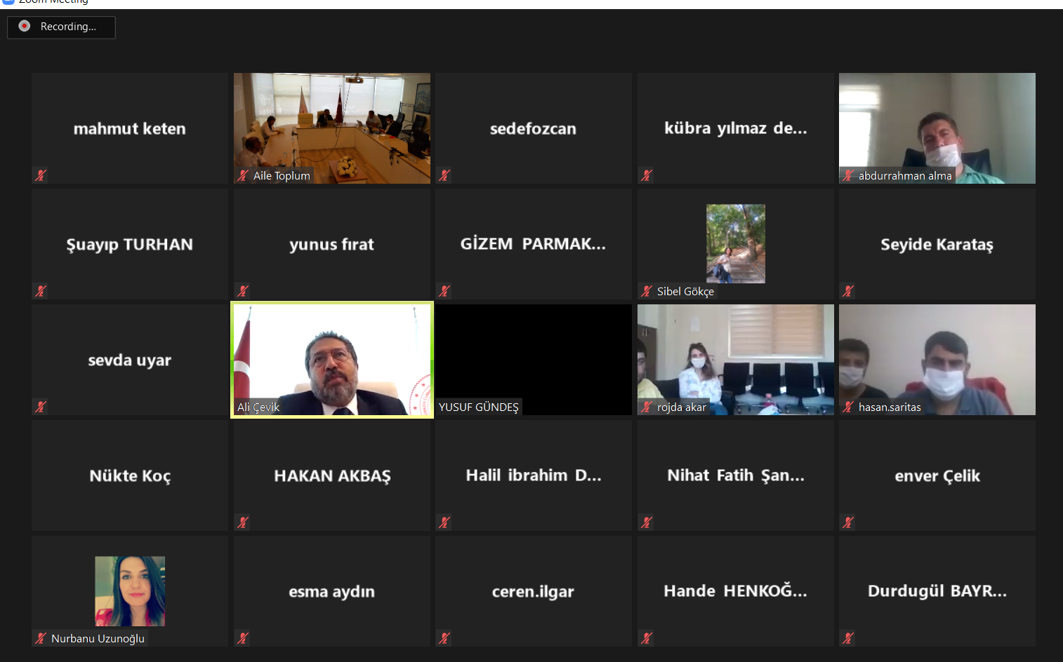 ASDEP HİZMET İÇİ EĞİTİM PROGRAMI VİDEO KONFERANS YÖNTEMİ İLE GERÇEKLEŞTİRİLDİ