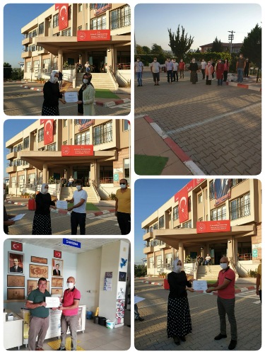 Erdemli YBRM de 29 Ekim Cumhuriyet Bayramını Kutlayarak Personellerimize Teşekkür Belgesi Takdim Ettik