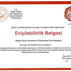 Tıp Fakültemize Erişilebilirlik Belgesi Verildi - fotoğraf 3