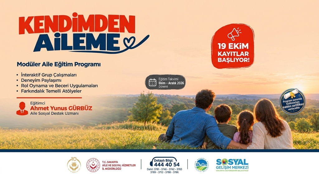 Kendimden Aileme" Modüler Aile Eğitim Programı Başvuruları Devam Ediyor!