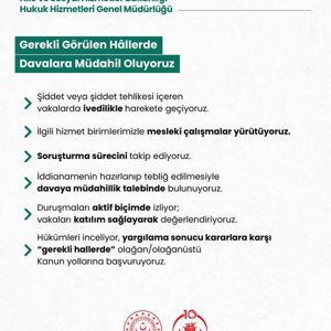 Bakanlığımızın Hukuk Hizmetleri Genel Müdürlüğü, hukuki süreçleri merkezde ve 81 ilde güçlü bir koordinasyon içinde yürüten uzmanlık birimi olarak faaliyetlerini sürdürüyor.  - fotoğraf 3
