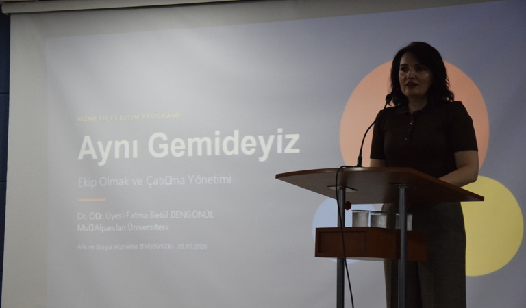Hizmet içi eğitimleri kapsamında eğitim verildi. 